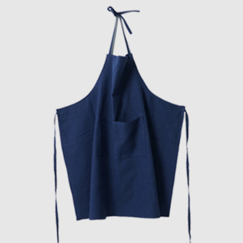 APRON-WASHED LINEN, NAVY